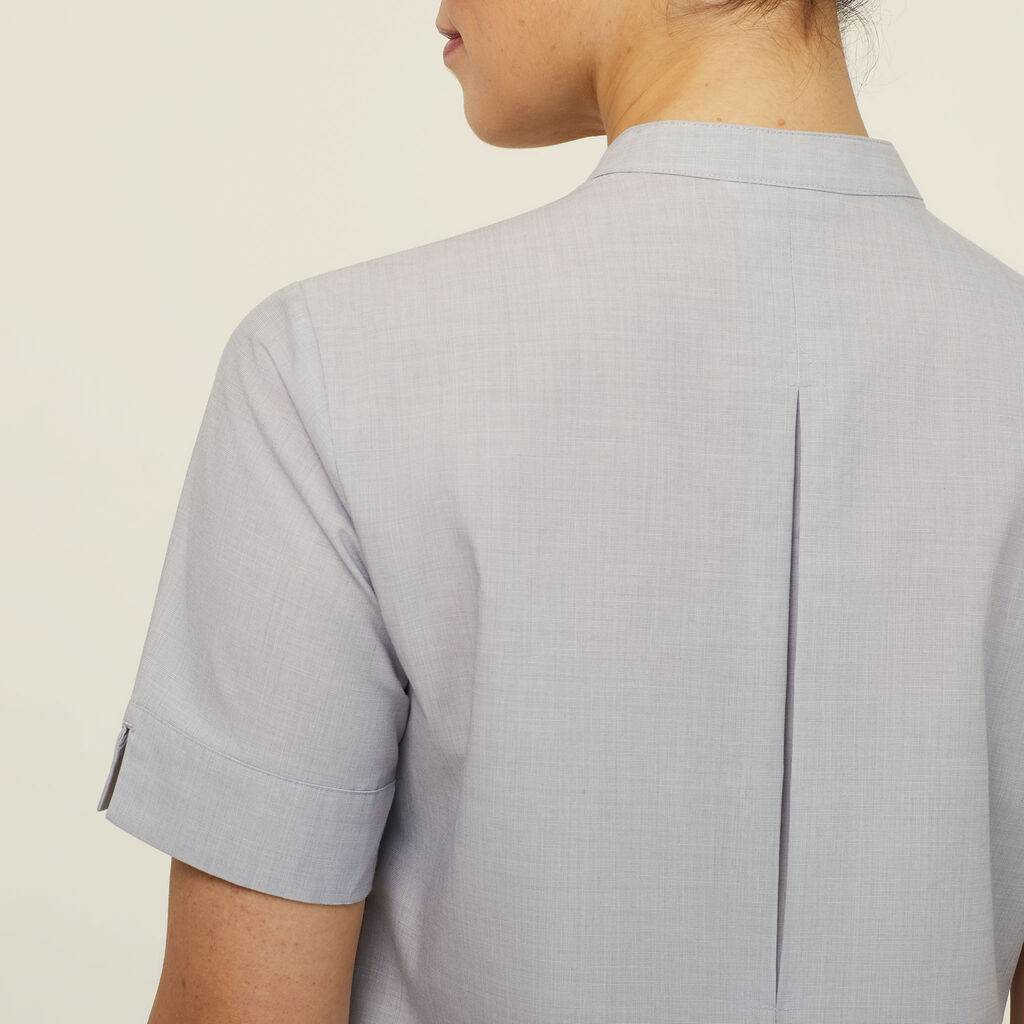 Poly Cotton End On End Short Sleeve Tunic