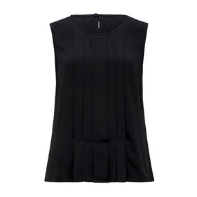 Sleeveless Pleat Front Blouse