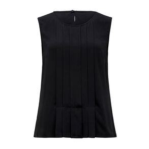 Sleeveless Pleat Front Blouse