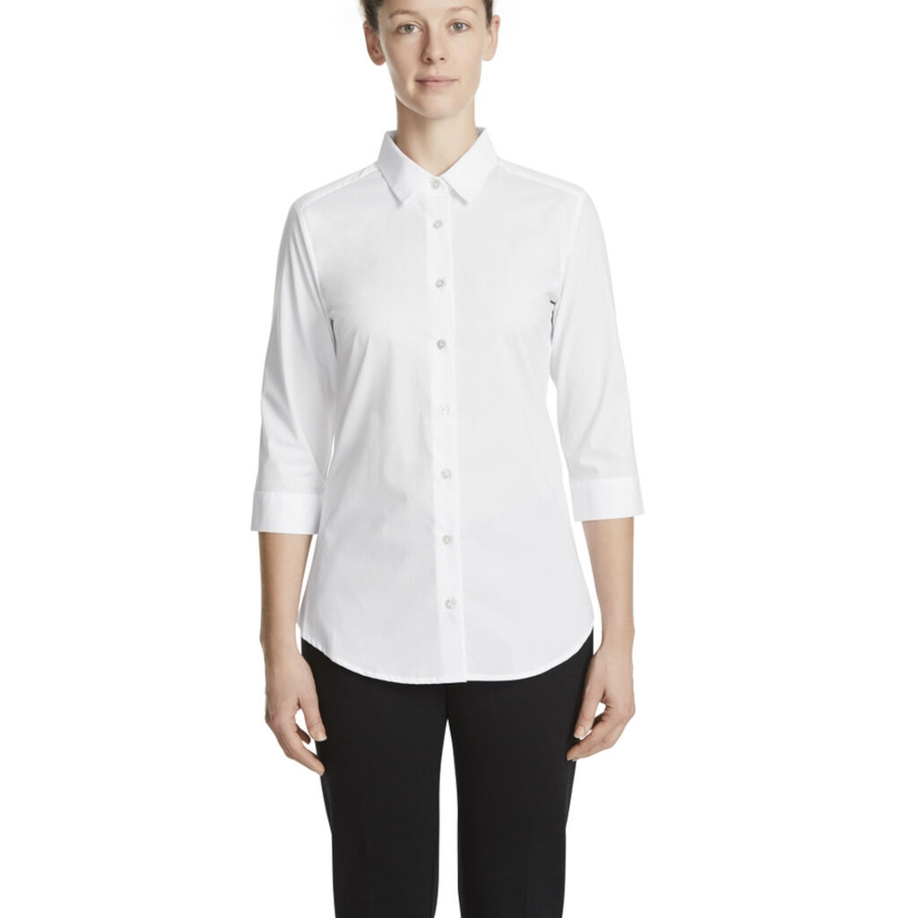Stretch Cotton Blend 3/4 Slv Madem Shirt