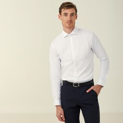 Honeycomb Dobby Stretch Long Sleeve Shirt