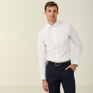 Honeycomb Dobby Stretch Long Sleeve Shirt