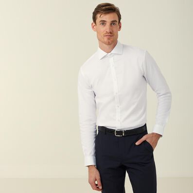 Honeycomb Dobby Stretch Long Sleeve Shirt