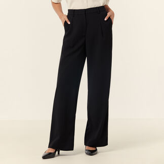 Crepe Stretch Wide Leg Pant
