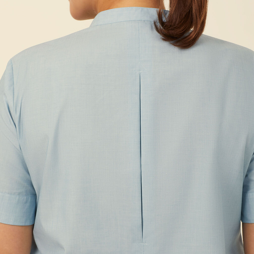 Poly Cotton End On End Short Sleeve Tunic
