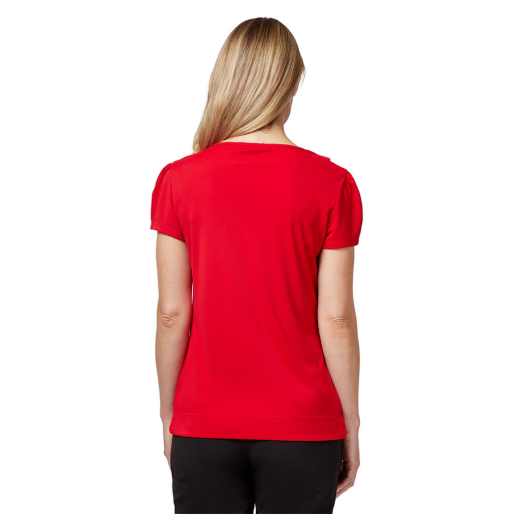 Matt Jersey Cap Sleeve Ruffle T-Top