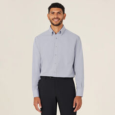 Gingham Long Sleeve Button Down Under Collar Shirt