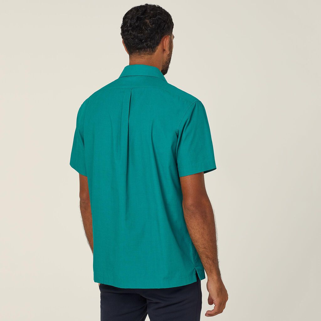 Poly Cotton End On End Short Sleeve Shirt