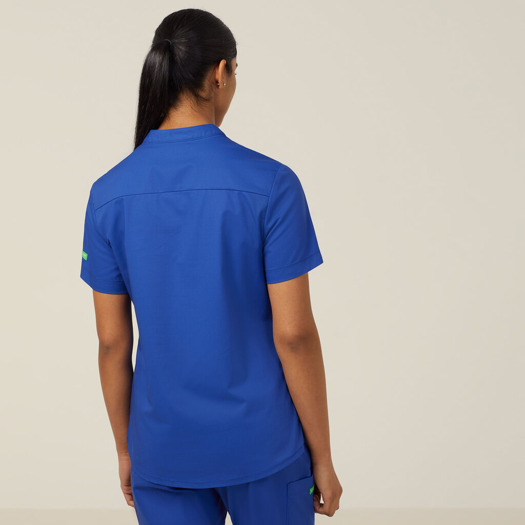 Next-Gen Antibacterial Active Blackburn Mandarin Collar Scrub Top