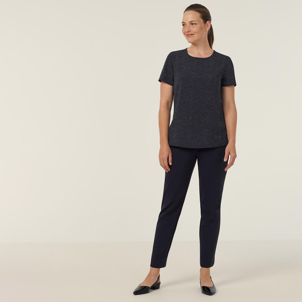Silvi Spot Print Short Sleeve Top