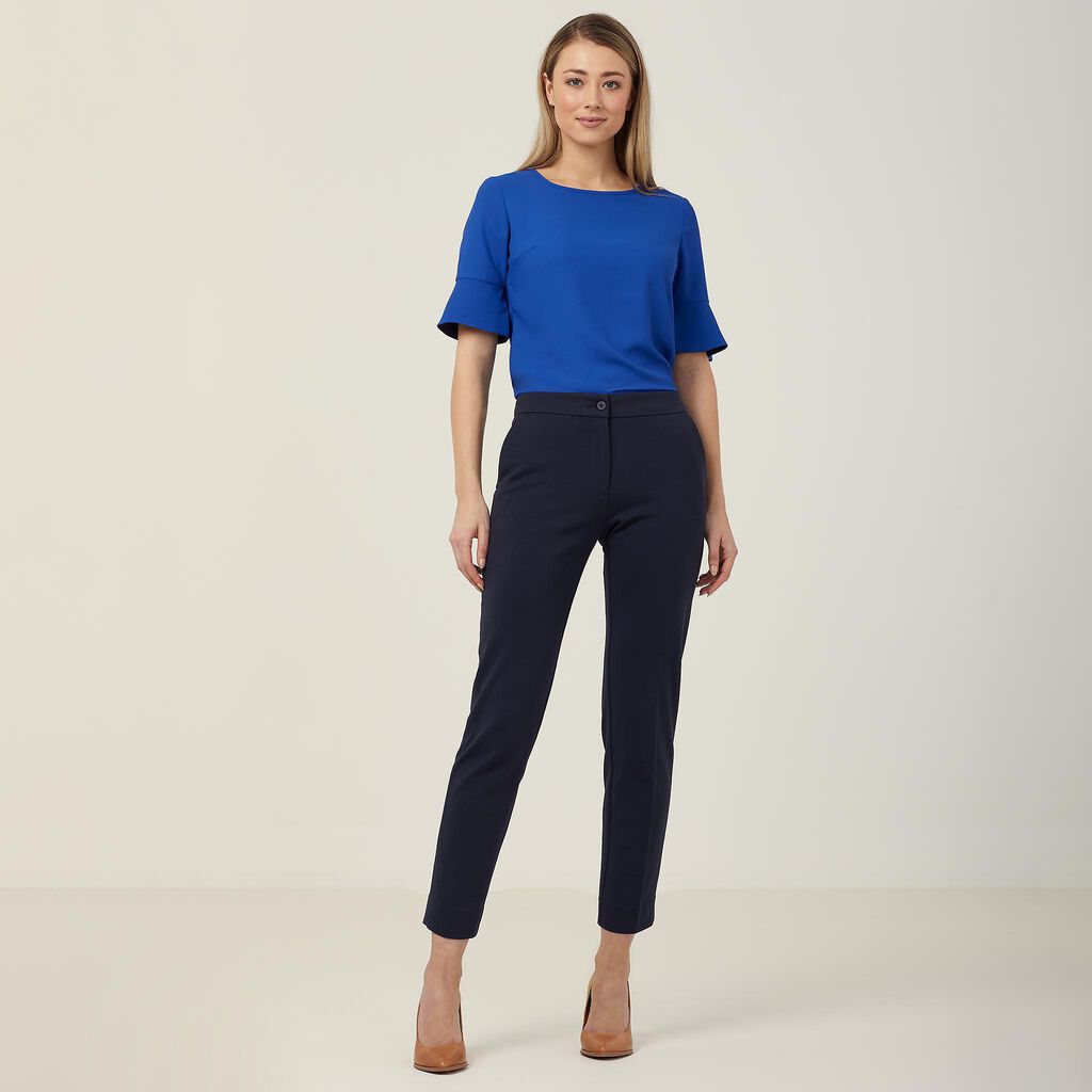 French Georgette Fluted Sleeve Top