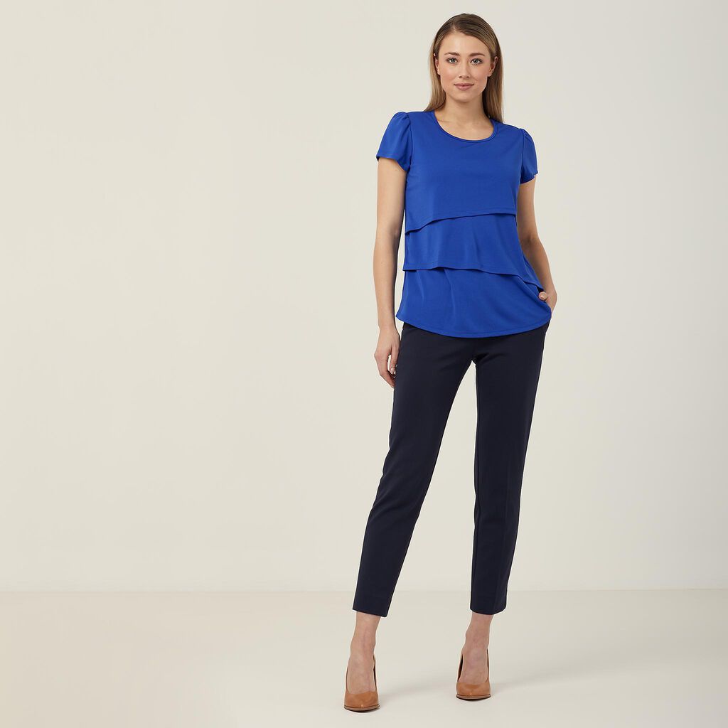 Matt Jersey Short Sleeve Layered Top