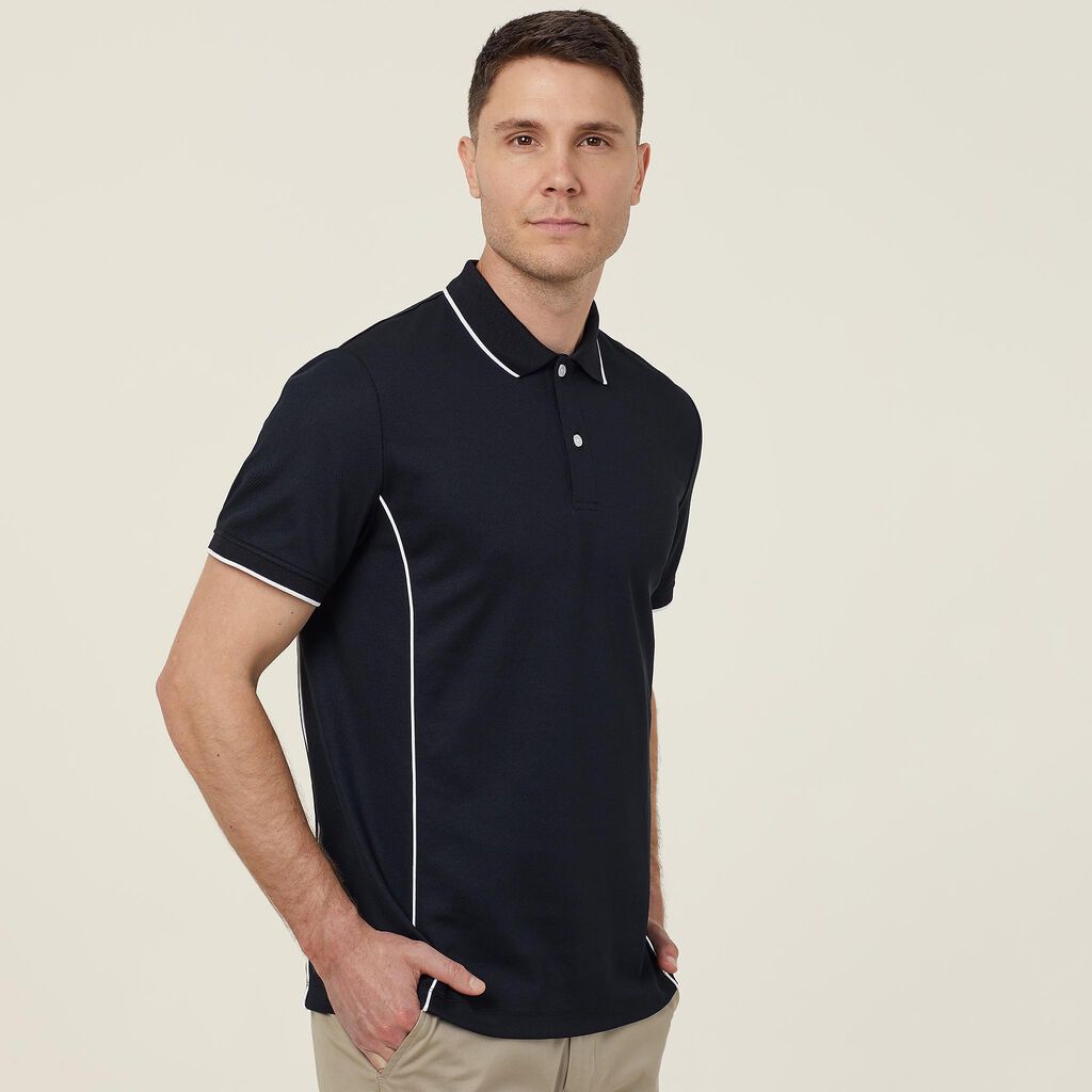 Antibacterial Polyface Short Sleeve Tipped Polo