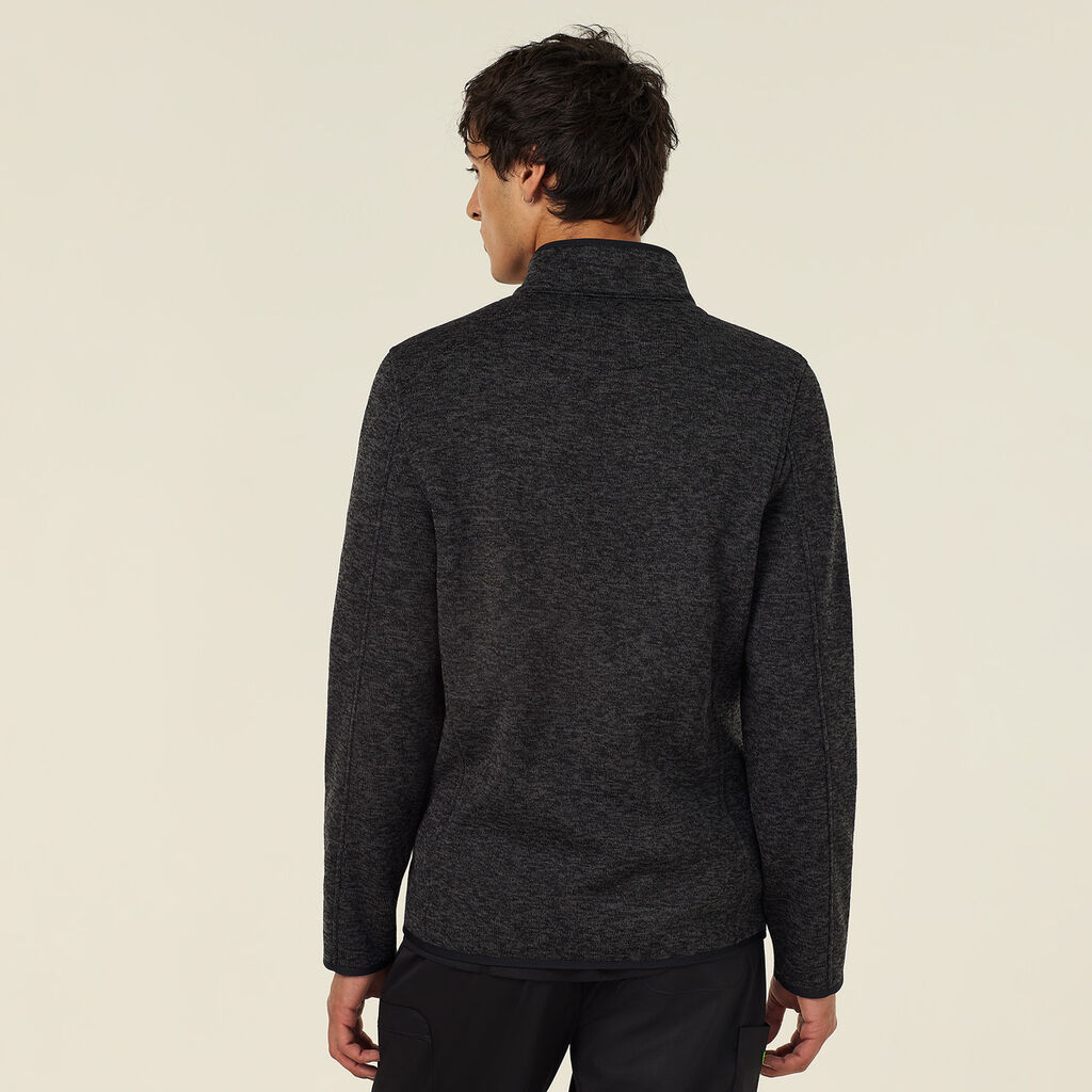 Men's Textured Fleece Zip Front Jacket