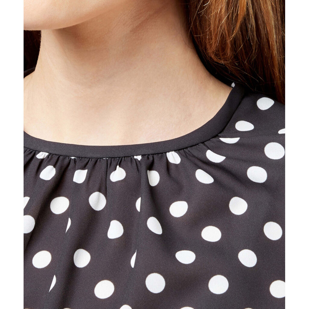 Short Sleeve Spot Blouse