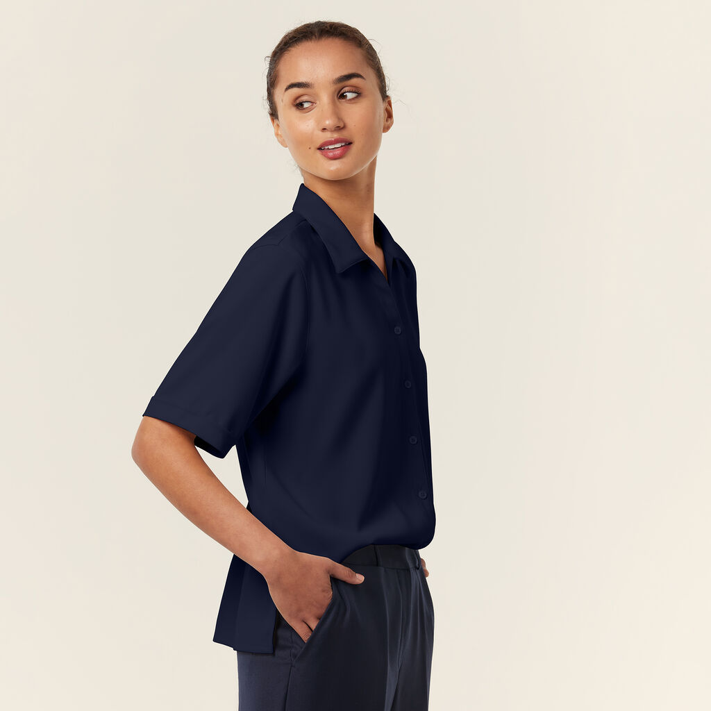 Heavy Stretch Georgette Short Sleeve Shirt