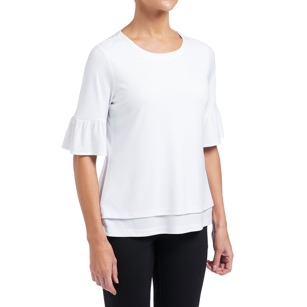 Short Sleeve Ruffle Sleeve Top