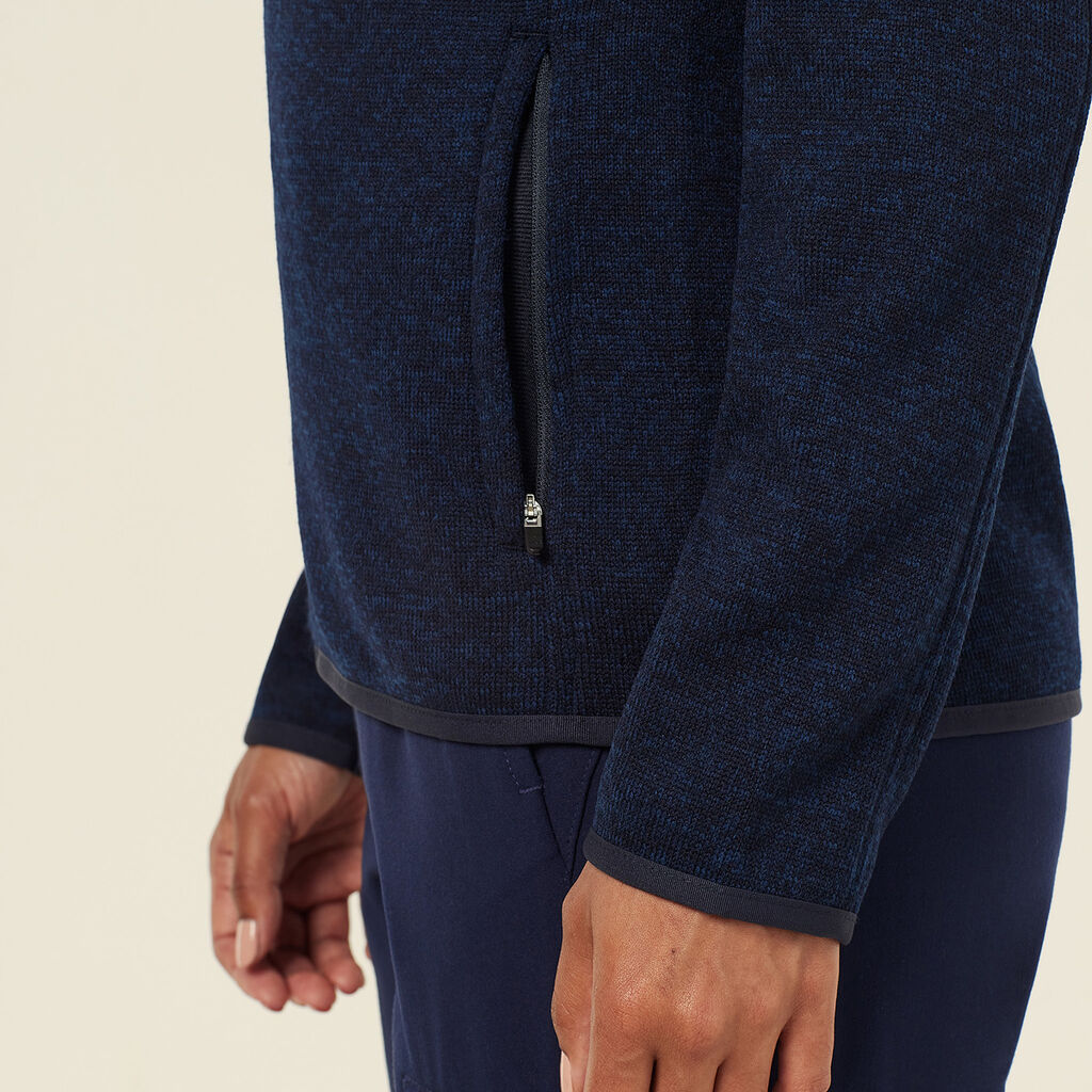 Textured Fleece Zip Front Jacket