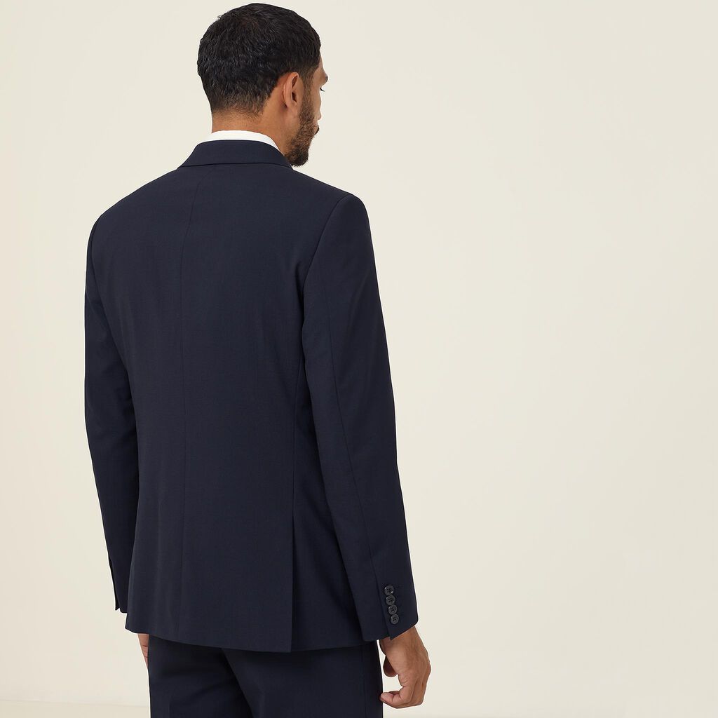 Stretch Wool Blend 2 Button Jacket