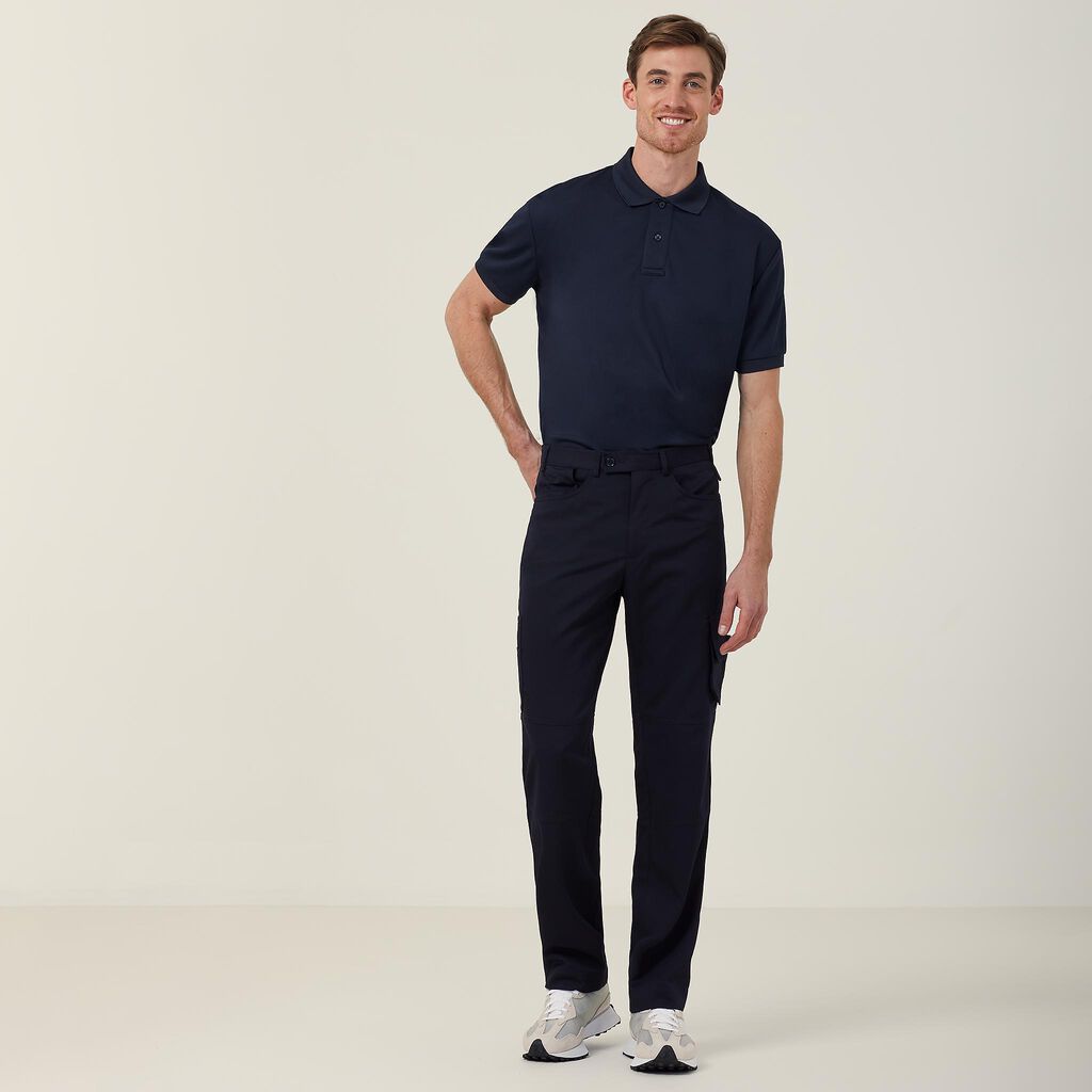 Poly Viscose Gaberdine Flex Waist Cargo Pant