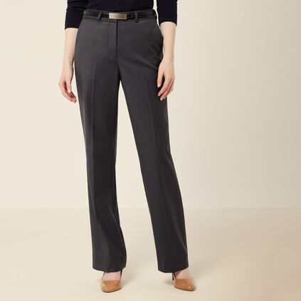 Wool Blend Twill  Secret Waist Regular Fit Pant
