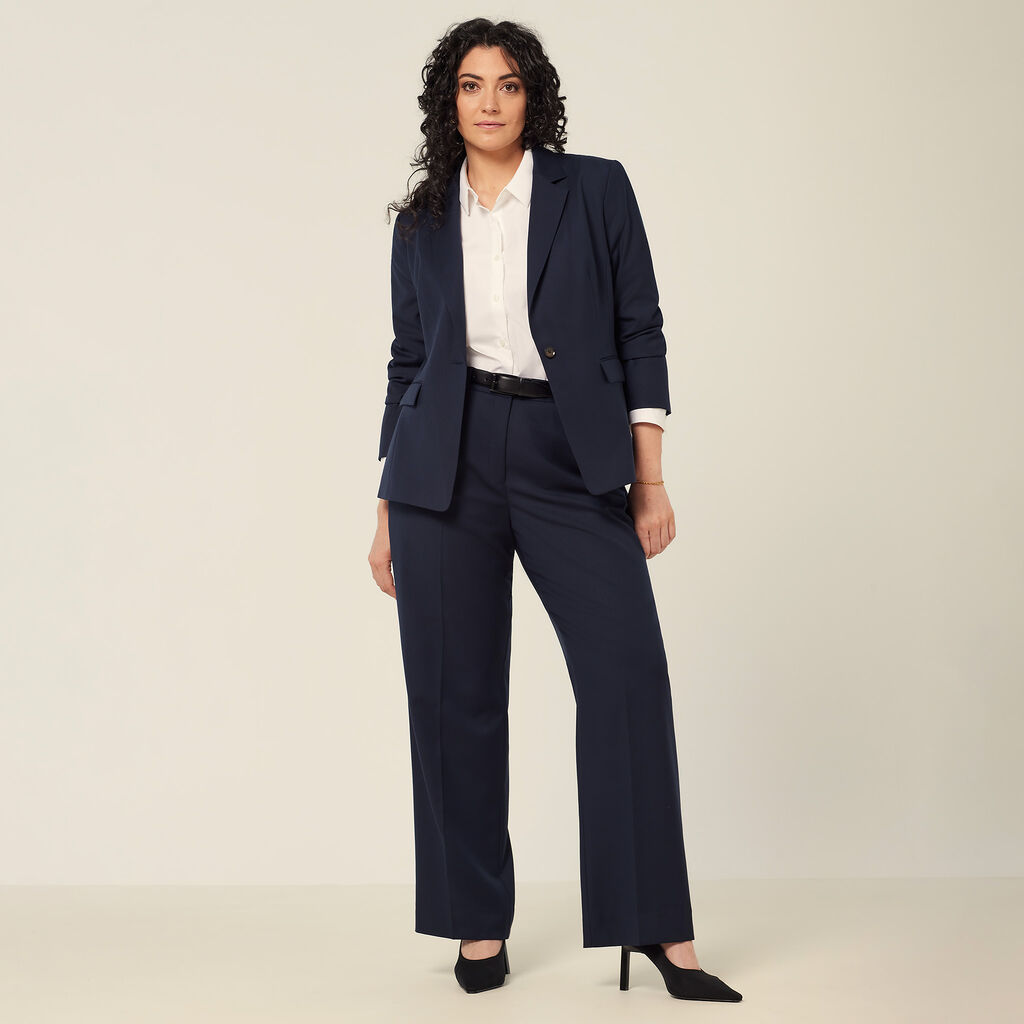 Wool Blend Twill  Secret Waist Regular Fit Pant