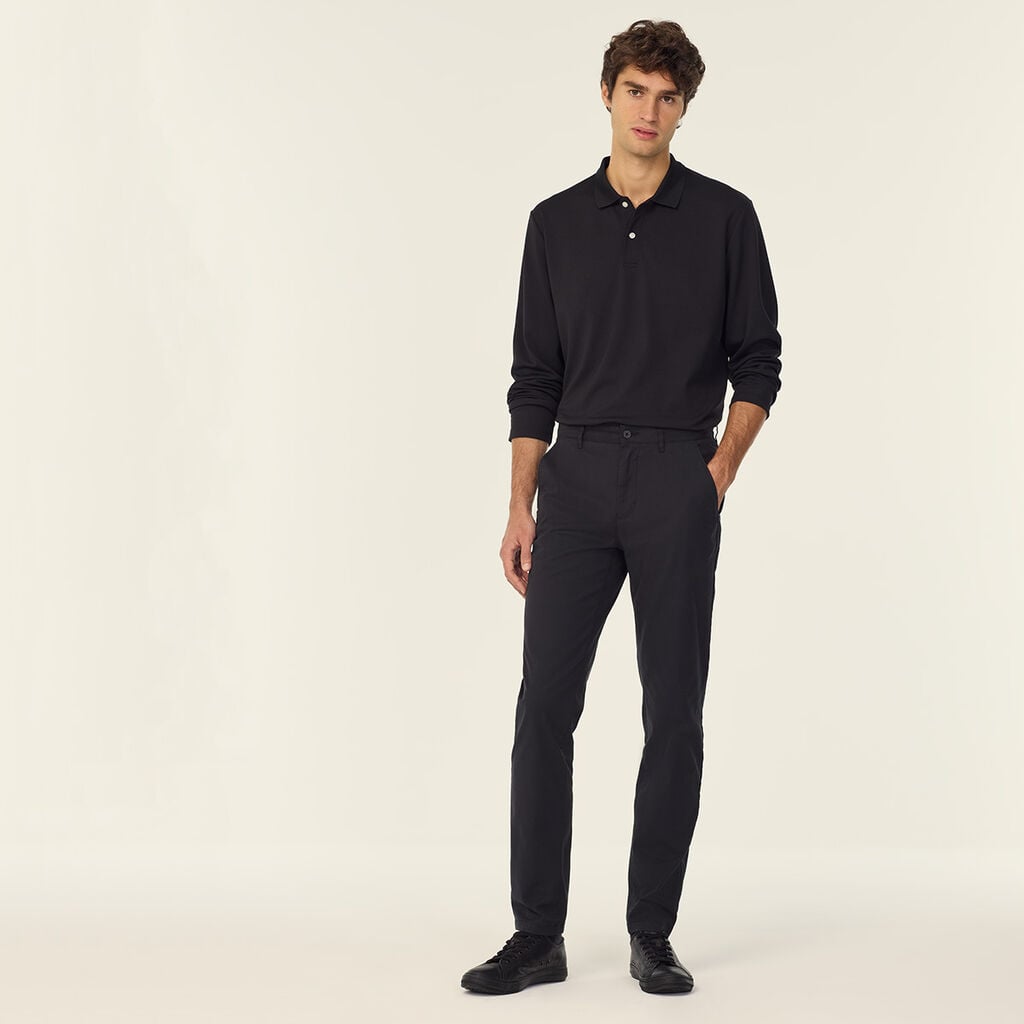 Antibacterial Polyface Long Sleeve Polo
