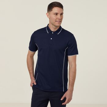 Antibacterial Polyface Short Sleeve Tipped Polo