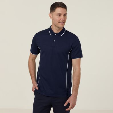 Antibacterial Polyface Short Sleeve Tipped Polo
