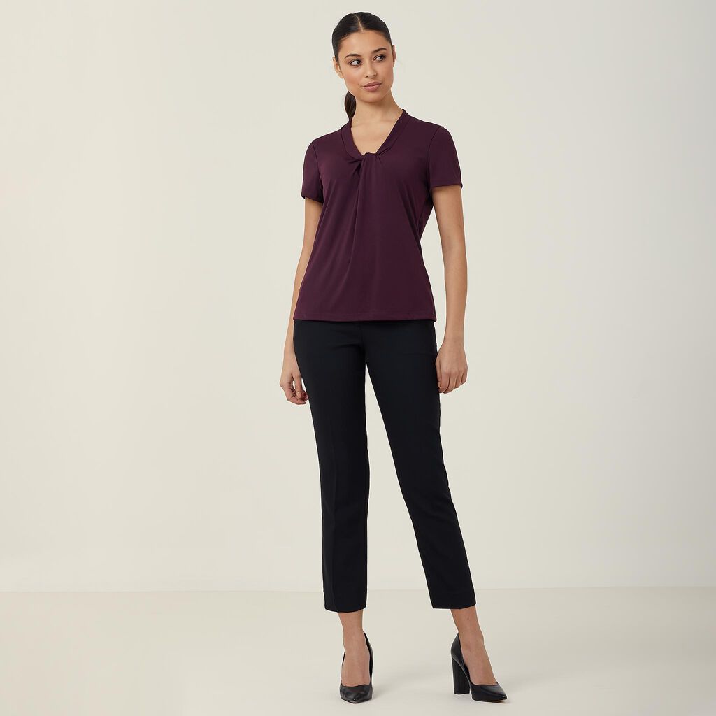 Matt Jersey Twist Neck Top