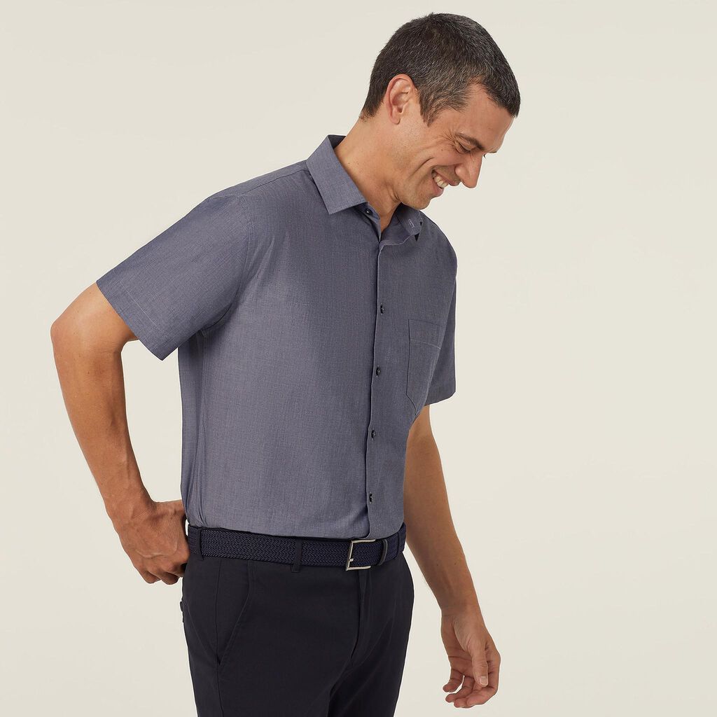 Poly Cotton End On End Short Sleeve Shirt