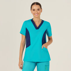 Nightingale V Neck Contrast Scrub Top