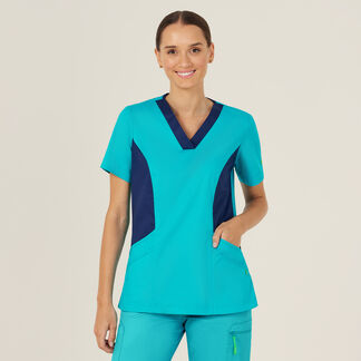 Nightingale V Neck Contrast Scrub Top