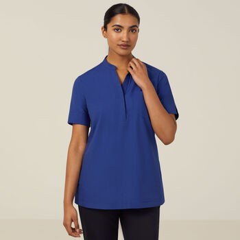 Poly Cotton End On End Short Sleeve Tunic