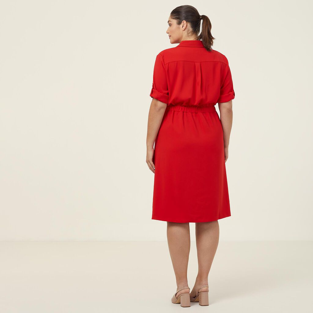 Heavy Stretch Georgette Shirt Dress