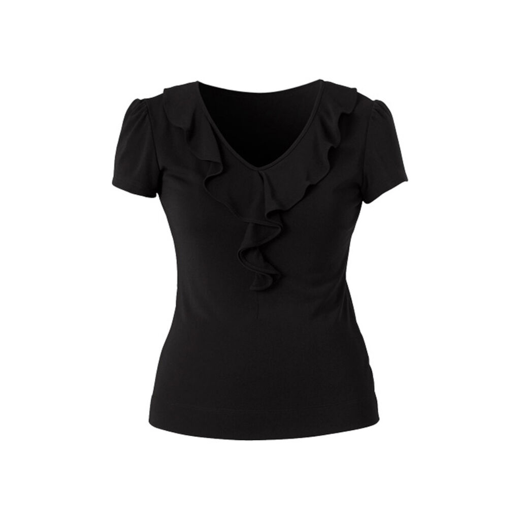 Matt Jersey Cap Sleeve Ruffle T-Top