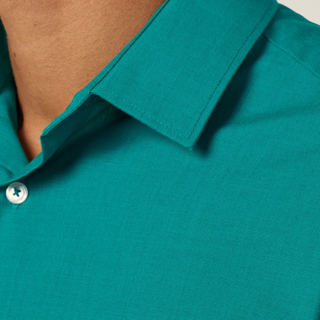 Poly Cotton End On End Short Sleeve Shirt