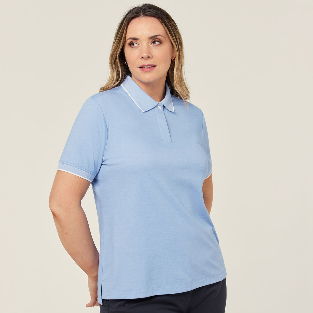 Textured Cotton Poly Short Sleeve Polo