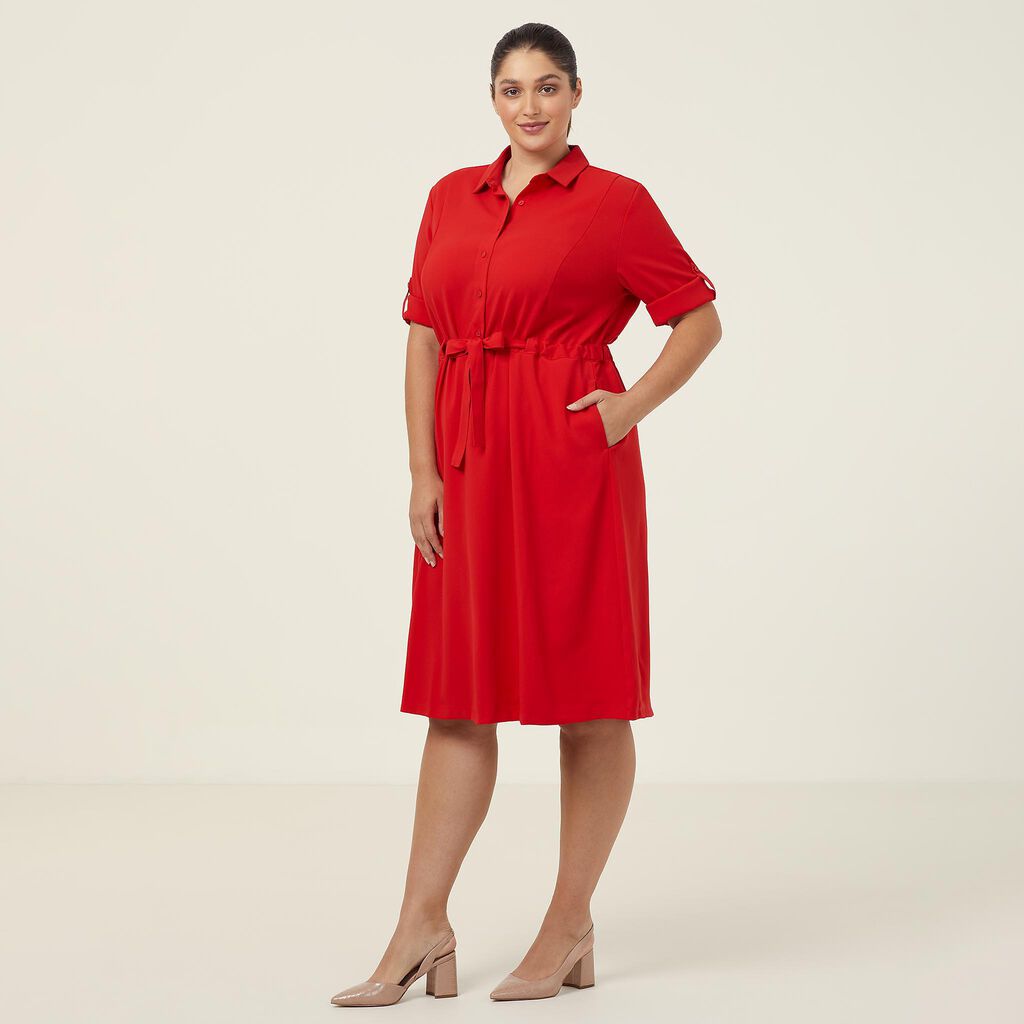 Heavy Stretch Georgette Shirt Dress