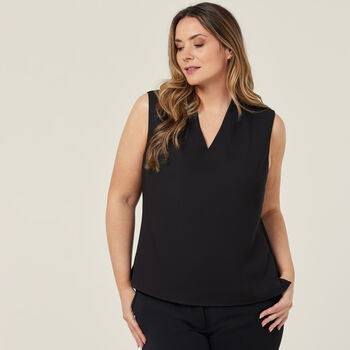 Satin Back Crepe Sleeveless Top