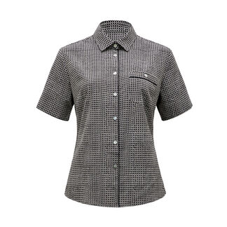 Pixel Print Short Sleeve Action Back Shirt 