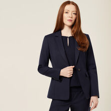 Wool Blend Twill Tailored Jacket