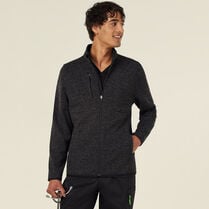 Men's Textured Fleece Zip Front Jacket