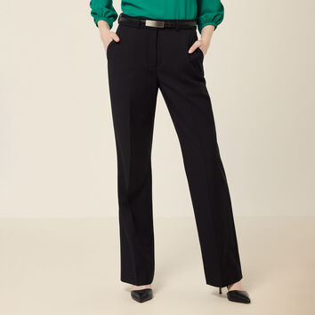 Wool Blend Twill  Secret Waist Regular Fit Pant