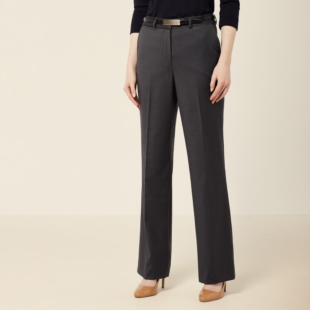 Wool Blend Twill  Secret Waist Regular Fit Pant
