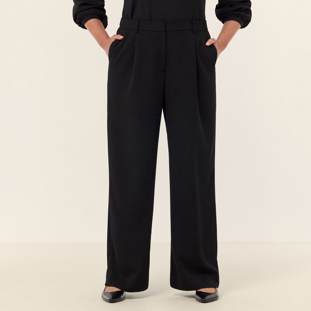 Crepe Stretch Wide Leg Pant