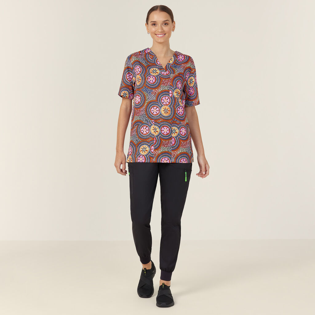 Bush Tucker Indigenous Scrub Top