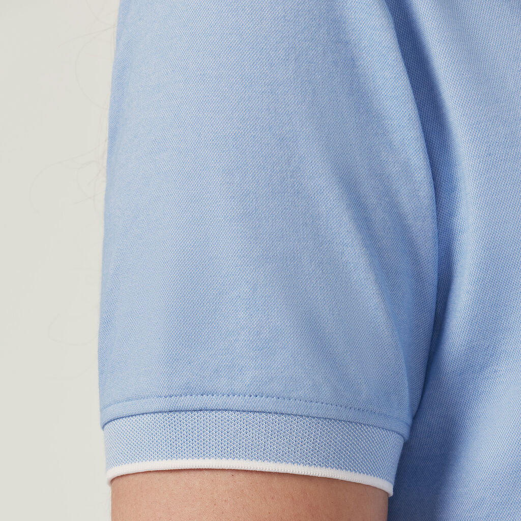Textured Cotton Poly Short Sleeve Polo