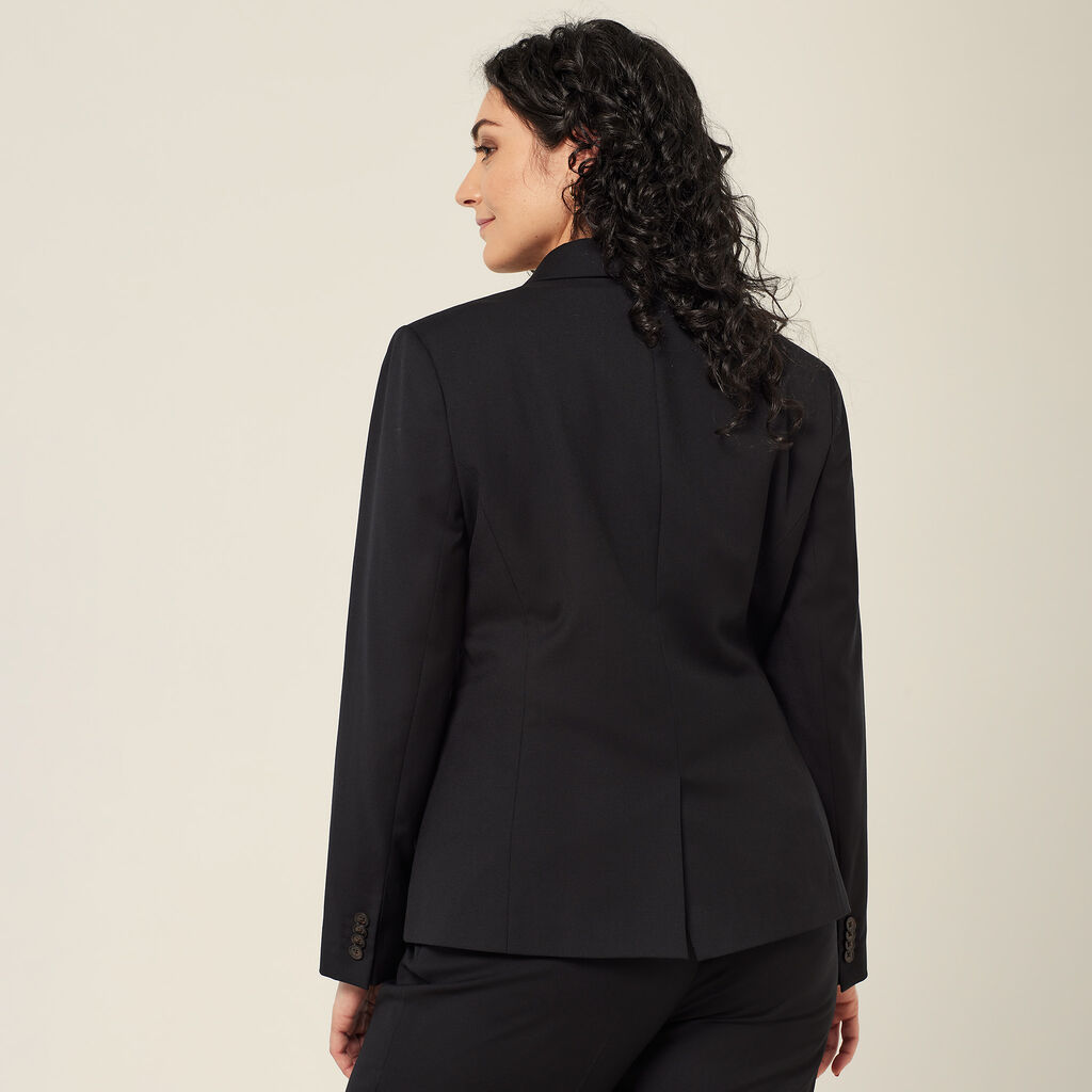 Wool Blend Twill Tailored Jacket