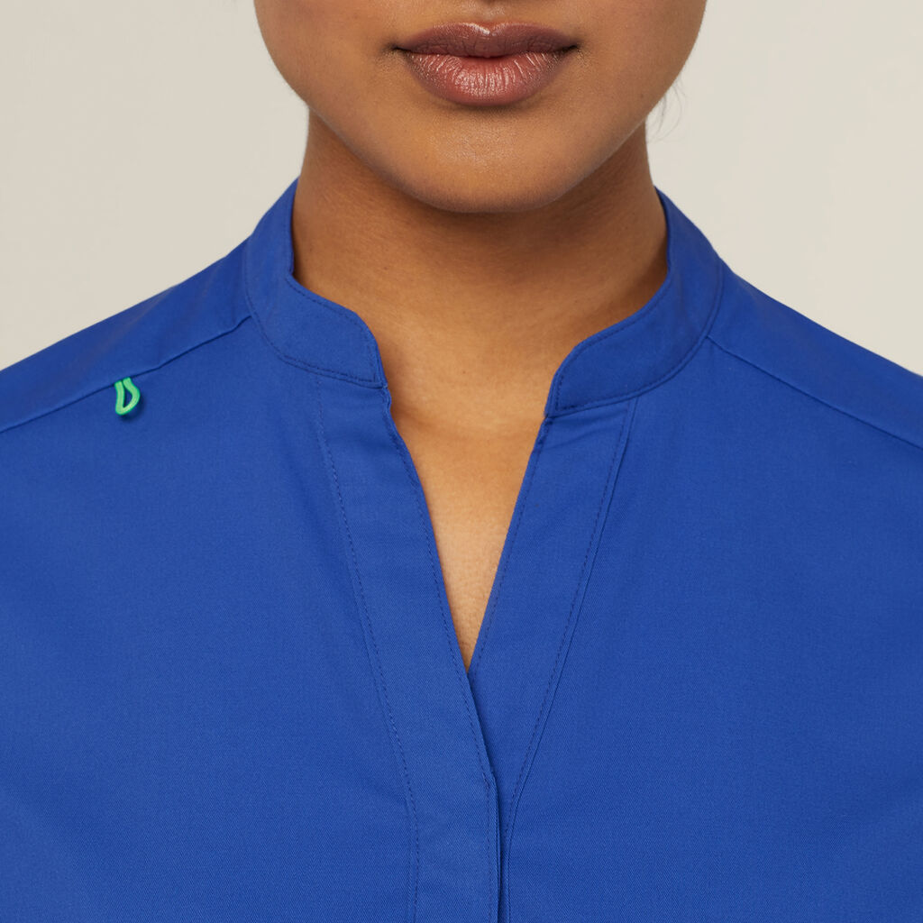 Next-Gen Antibacterial Active Blackburn Mandarin Collar Scrub Top